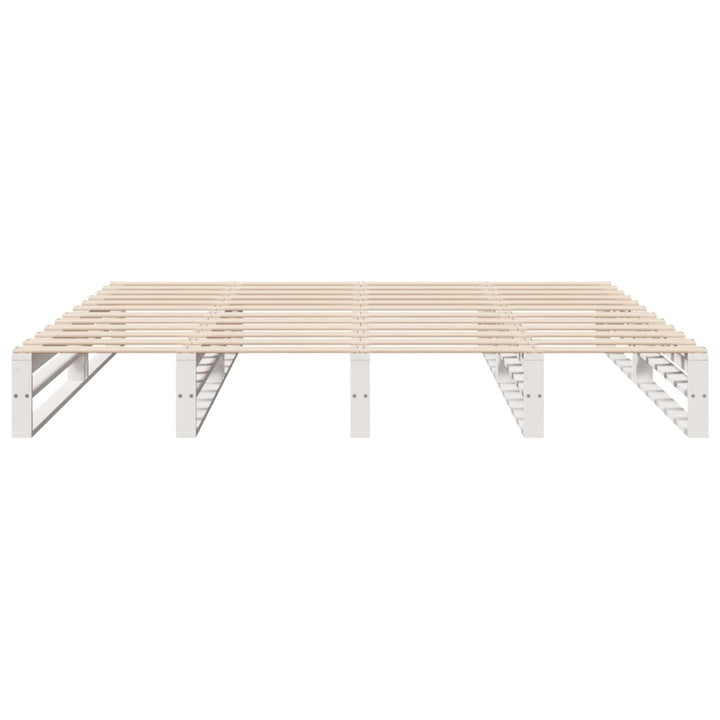 sengeramme uden madras 180x200 cm massivt fyrretræ hvid