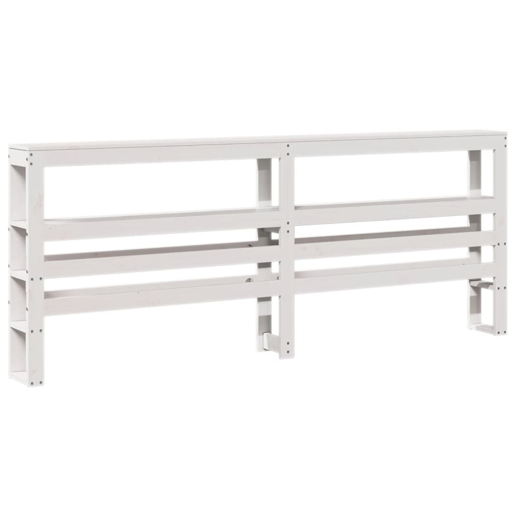 sengeramme uden madras 200x200 cm massivt fyrretræ hvid