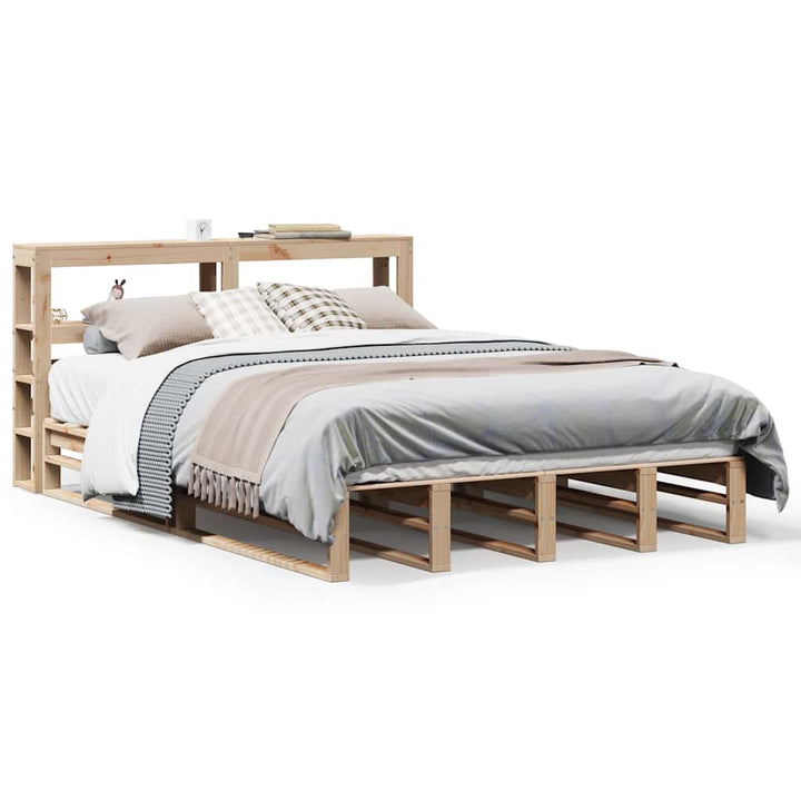 sengeramme uden madras 120x190 cm massivt fyrretræ