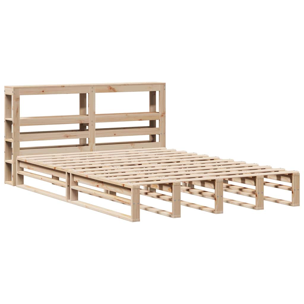 sengeramme uden madras 120x190 cm massivt fyrretræ
