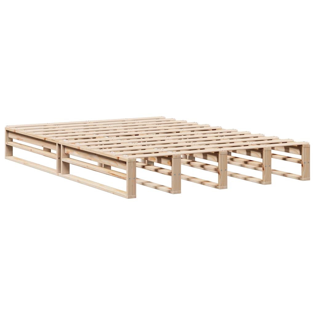 sengeramme uden madras 120x190 cm massivt fyrretræ