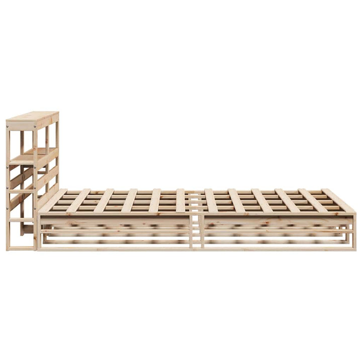 sengeramme uden madras 120x190 cm massivt fyrretræ