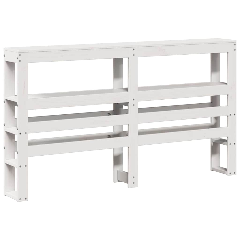 sengeramme uden madras 120x190 cm massivt fyrretræ hvid
