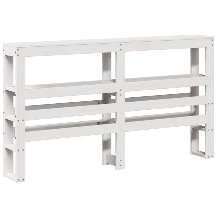 sengeramme uden madras 120x190 cm massivt fyrretræ hvid