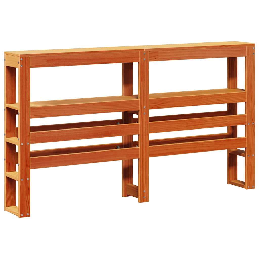 sengeramme uden madras 140x190 cm massivt fyrretræ gyldenbrun