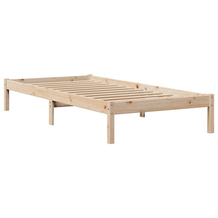 sengeramme uden madras 75x190 cm massivt fyrretræ