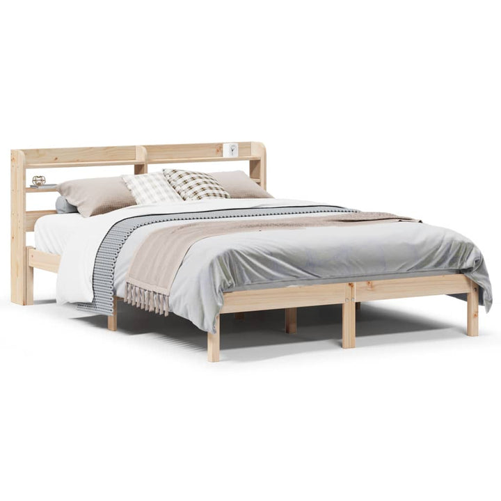sengeramme uden madras 120x190 cm massivt fyrretræ