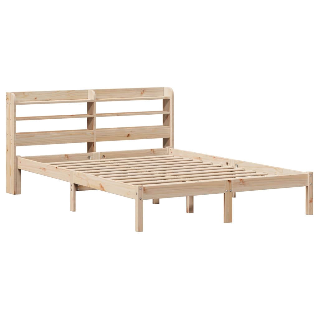 sengeramme uden madras 120x190 cm massivt fyrretræ