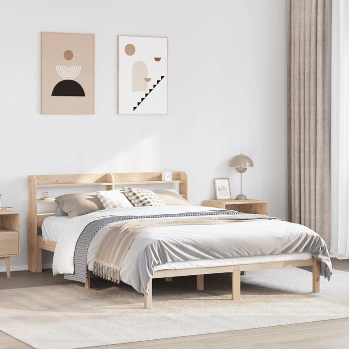 sengeramme uden madras 120x190 cm massivt fyrretræ