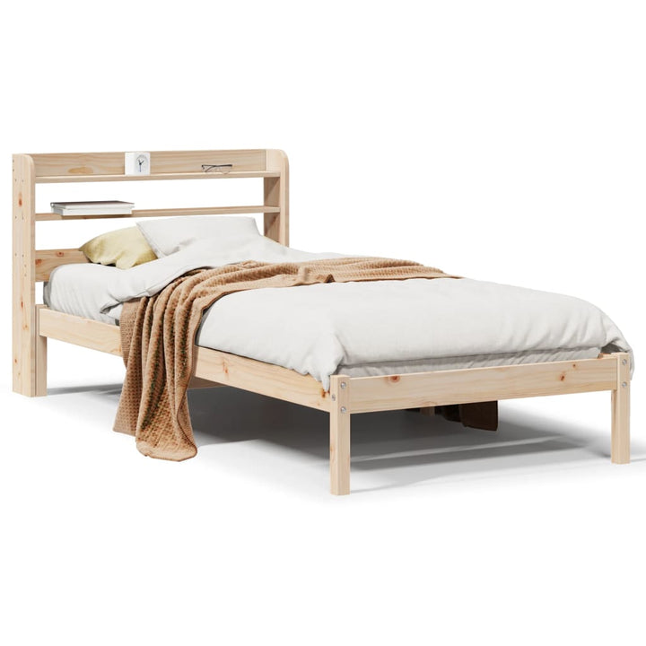 sengeramme uden madras 90x200 cm massivt fyrretræ