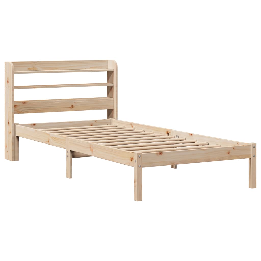 sengeramme uden madras 90x200 cm massivt fyrretræ
