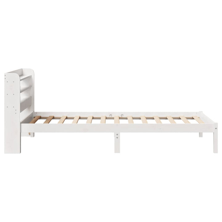 sengeramme uden madras 90x200 cm massivt fyrretræ hvid