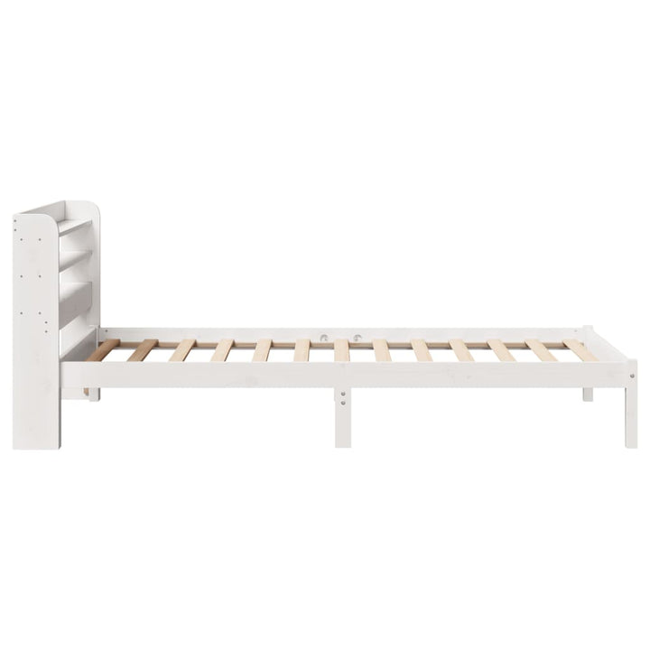 sengeramme uden madras 100x200 cm massivt fyrretræ hvid