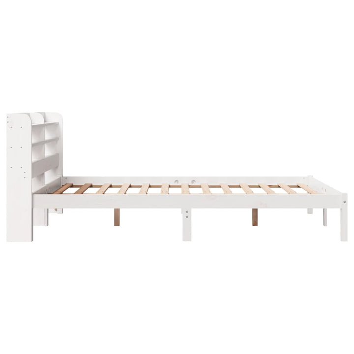 sengeramme uden madras 140x200 cm massivt fyrretræ hvid