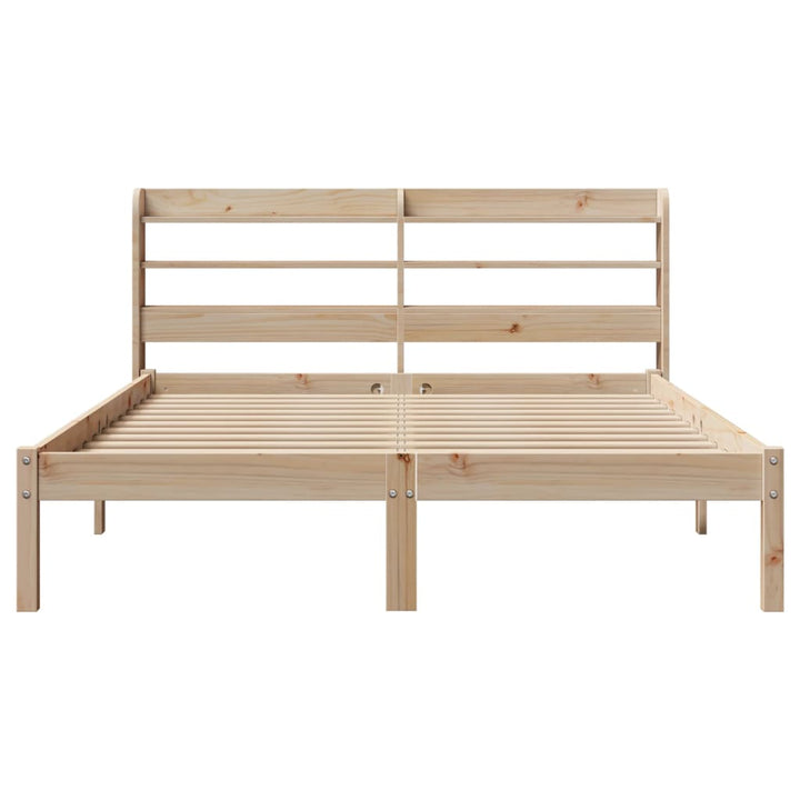 sengeramme uden madras 150x200 cm massivt fyrretræ