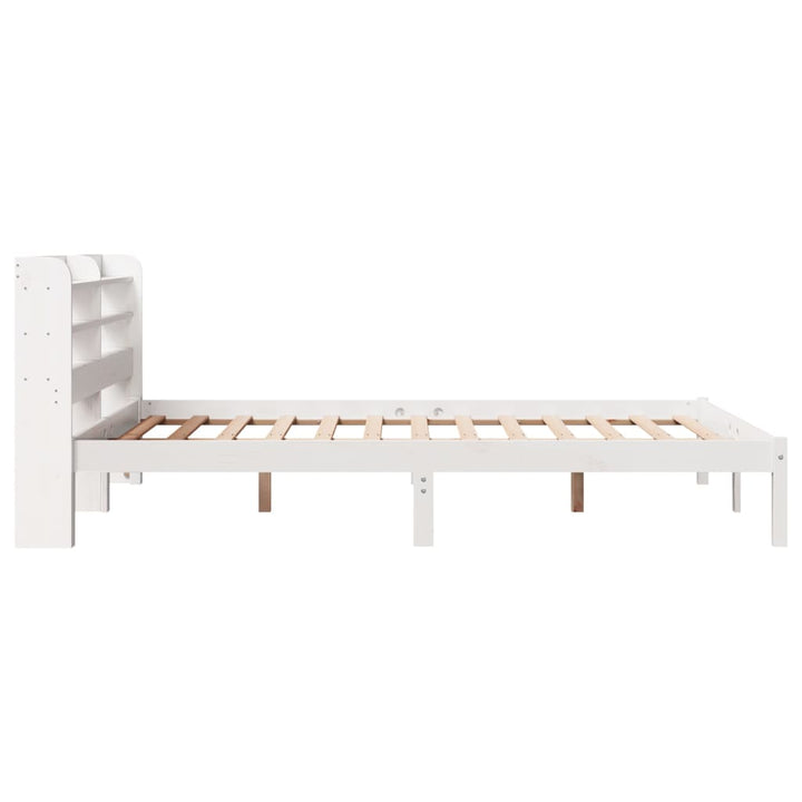 sengeramme uden madras 150x200 cm massivt fyrretræ hvid