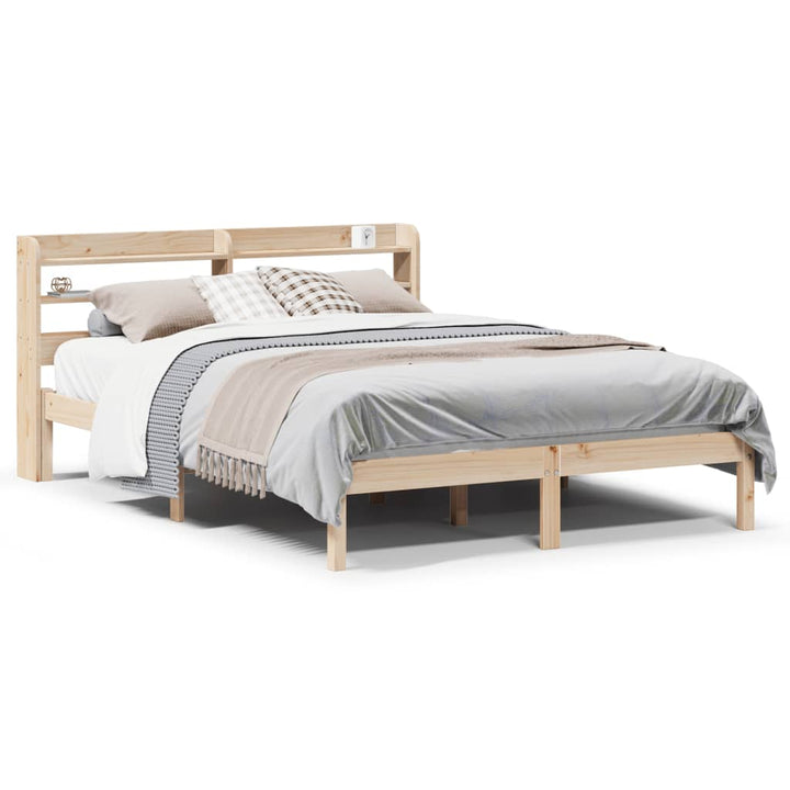 sengeramme uden madras 160x200 cm massivt fyrretræ