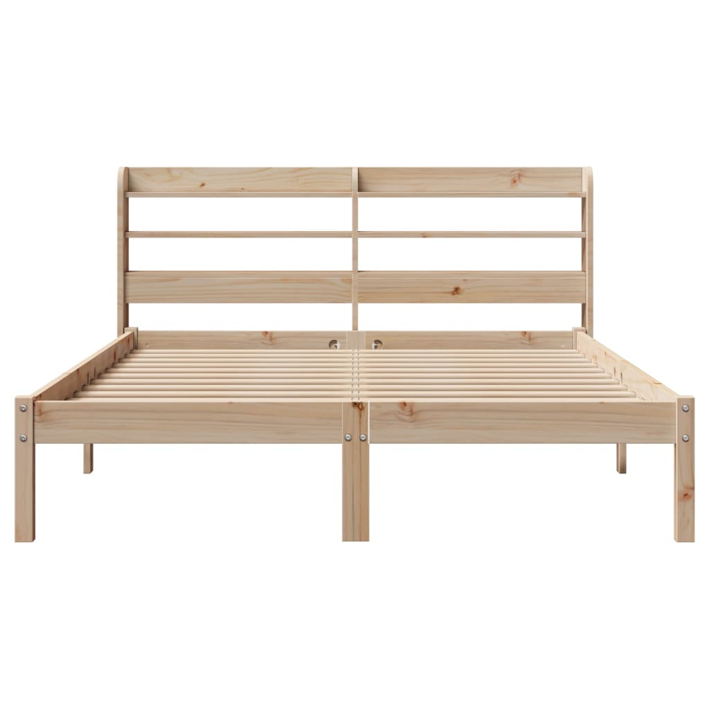 sengeramme uden madras 160x200 cm massivt fyrretræ
