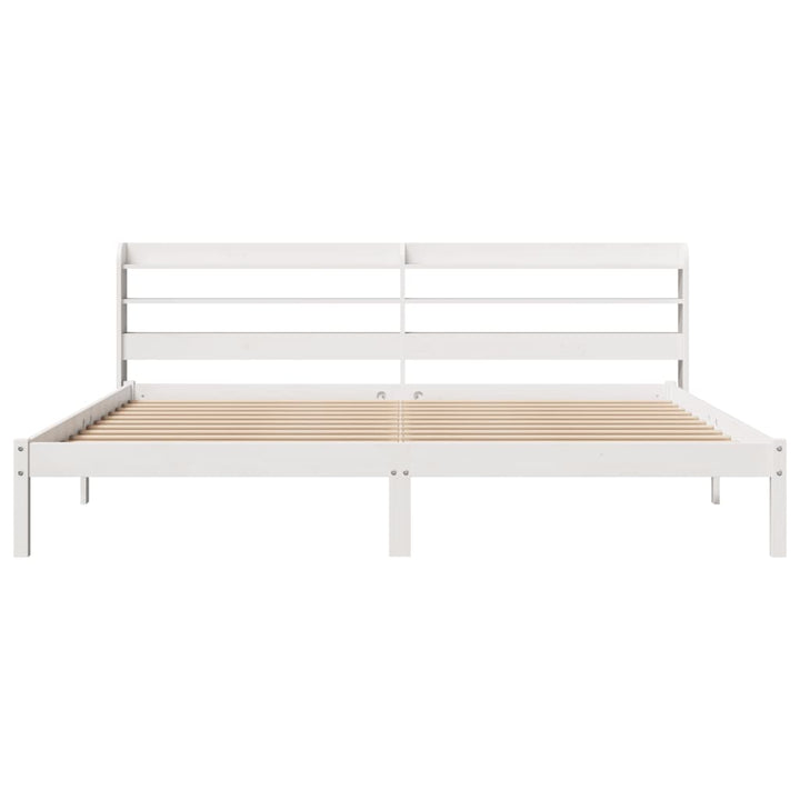 sengeramme uden madras 180x200 cm massivt fyrretræ hvid