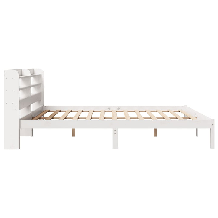 sengeramme uden madras 180x200 cm massivt fyrretræ hvid
