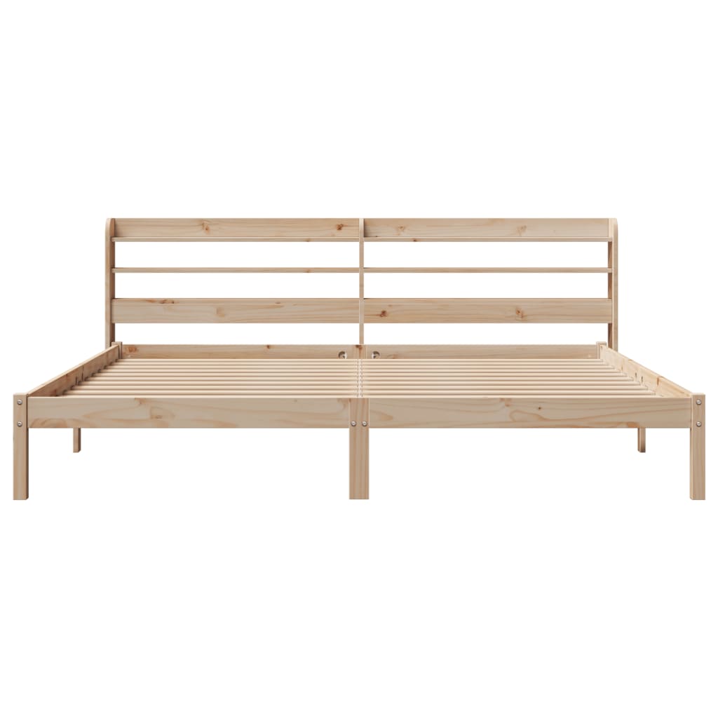 sengeramme uden madras 200x200 cm massivt fyrretræ