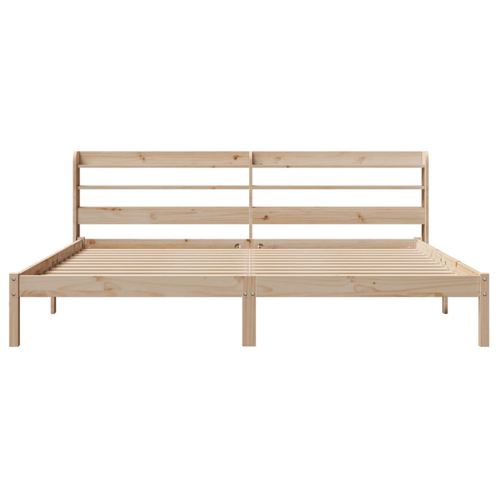sengeramme uden madras 200x200 cm massivt fyrretræ