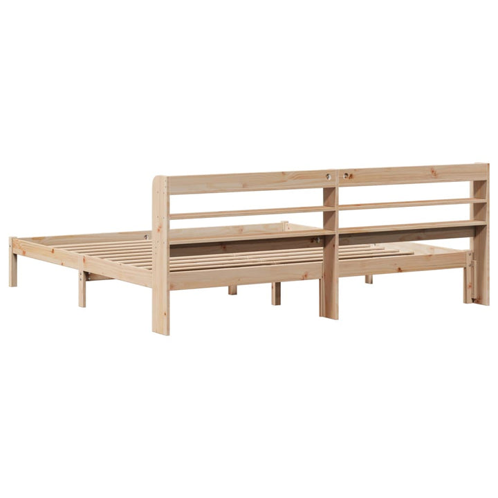 sengeramme uden madras 200x200 cm massivt fyrretræ