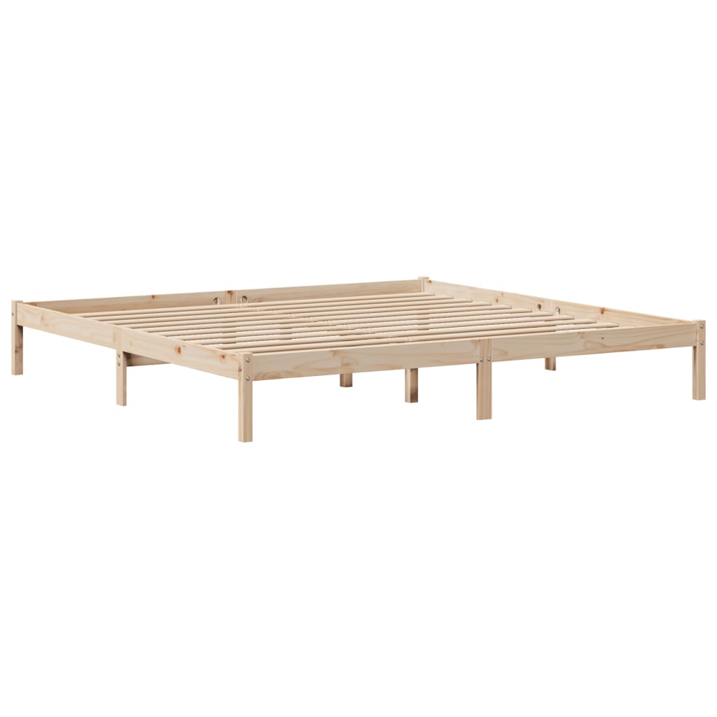 sengeramme uden madras 200x200 cm massivt fyrretræ