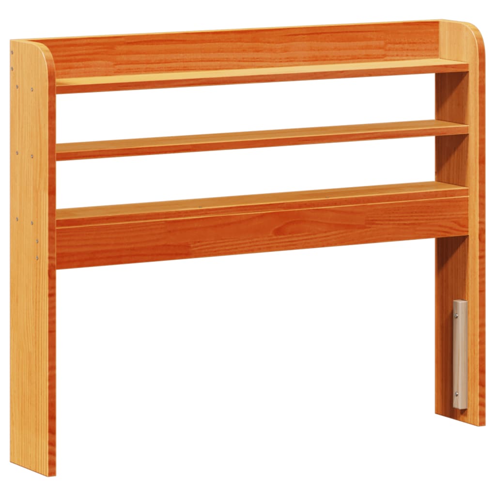sengeramme med sengegavl 100x200 cm massivt fyrretræ gyldenbrun