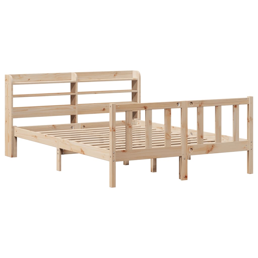 sengeramme uden madras 160x200 cm massivt fyrretræ