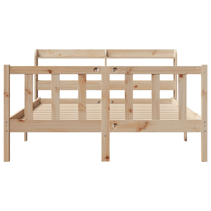 sengeramme uden madras 160x200 cm massivt fyrretræ