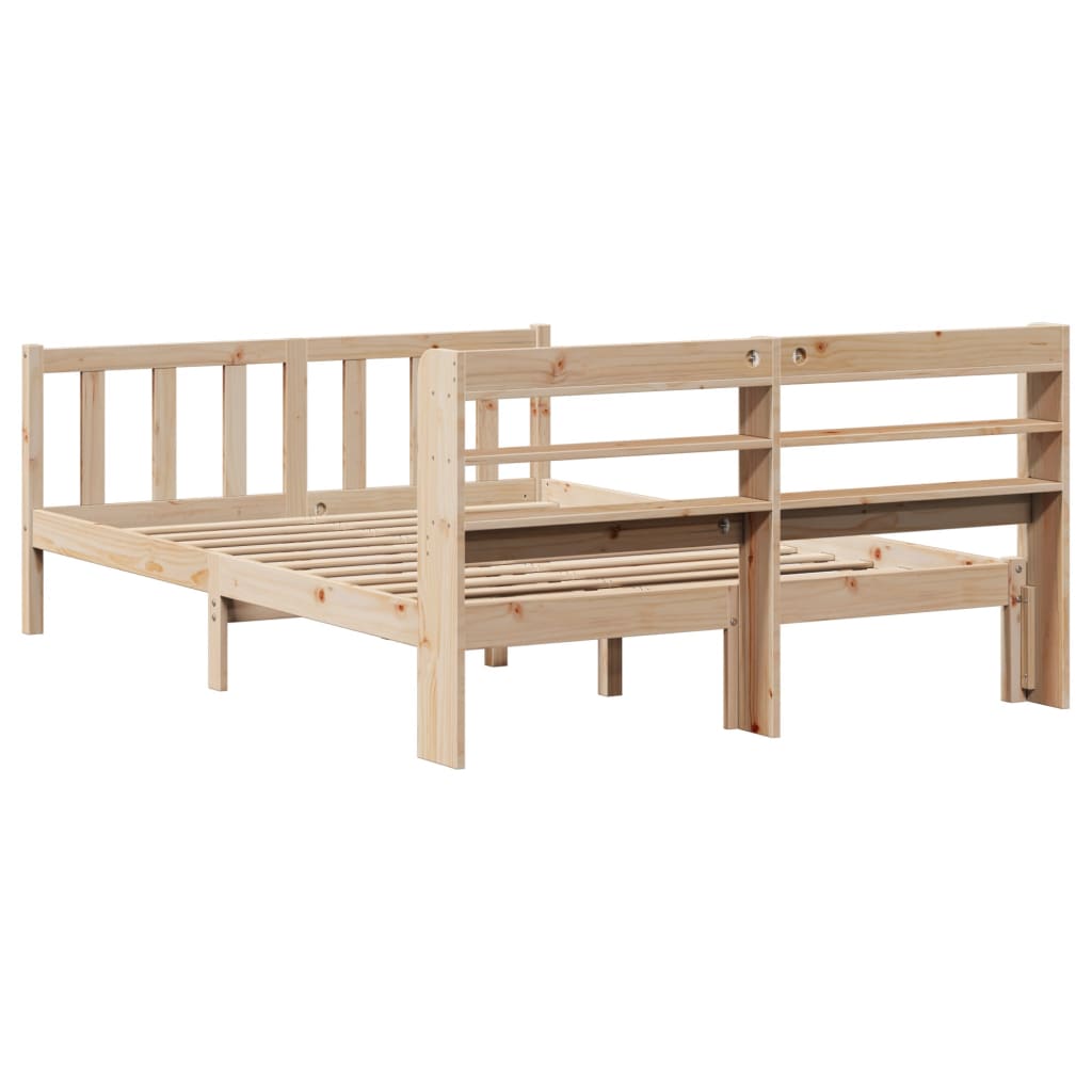sengeramme uden madras 160x200 cm massivt fyrretræ