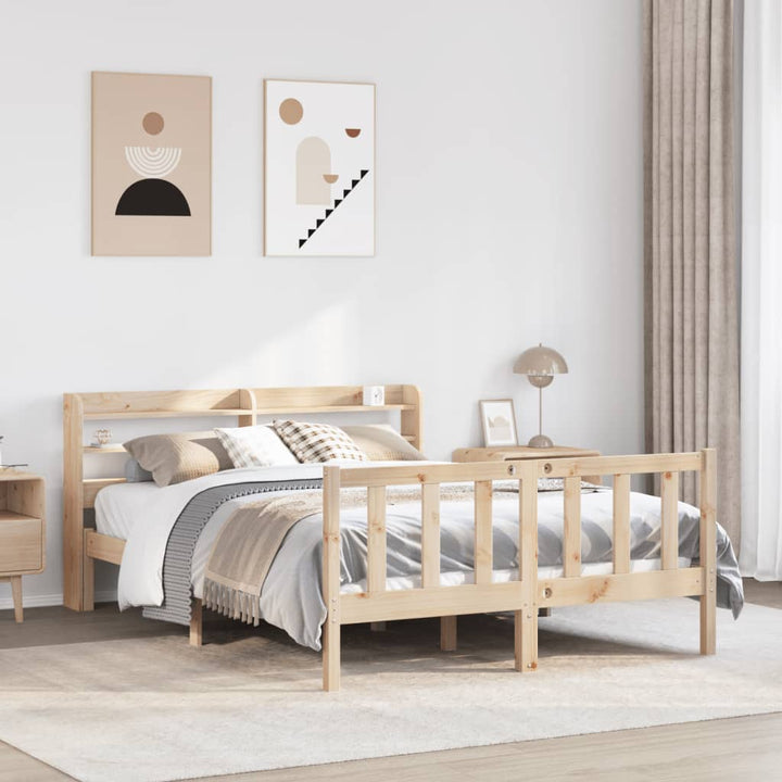 sengeramme uden madras 160x200 cm massivt fyrretræ