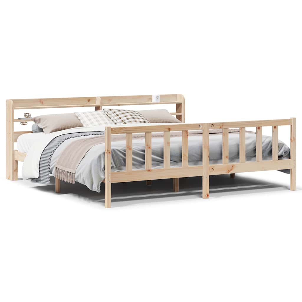 sengeramme uden madras 180x200 cm massivt fyrretræ