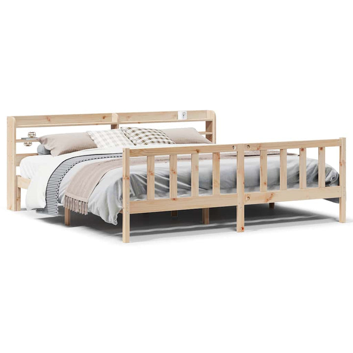 sengeramme uden madras 180x200 cm massivt fyrretræ