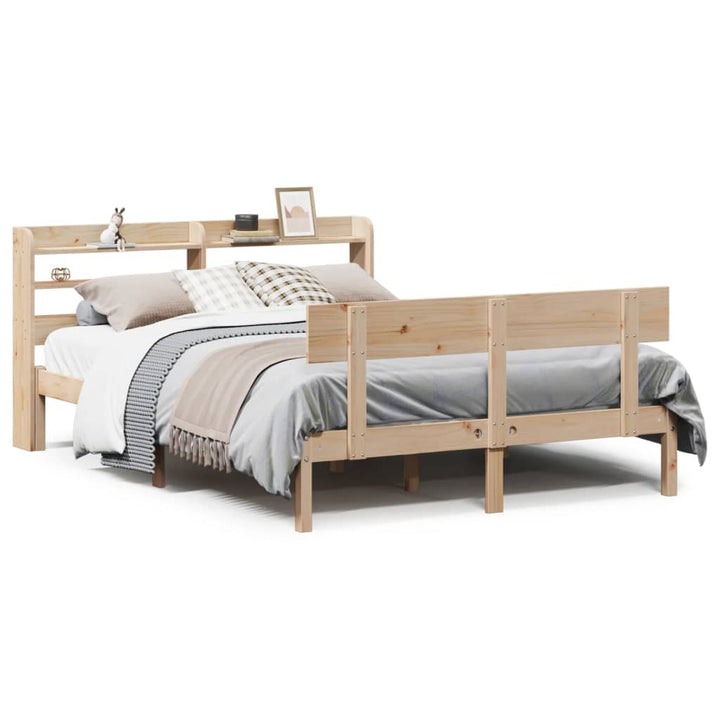 sengeramme uden madras 120x190 cm massivt fyrretræ