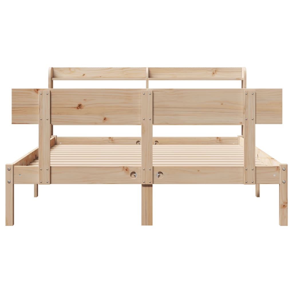 sengeramme uden madras 120x190 cm massivt fyrretræ
