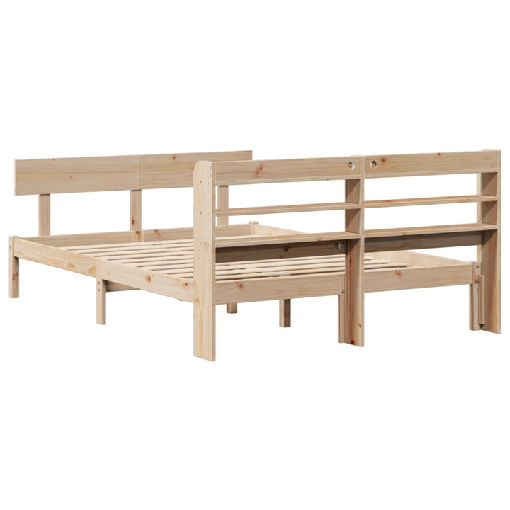 sengeramme uden madras 120x190 cm massivt fyrretræ