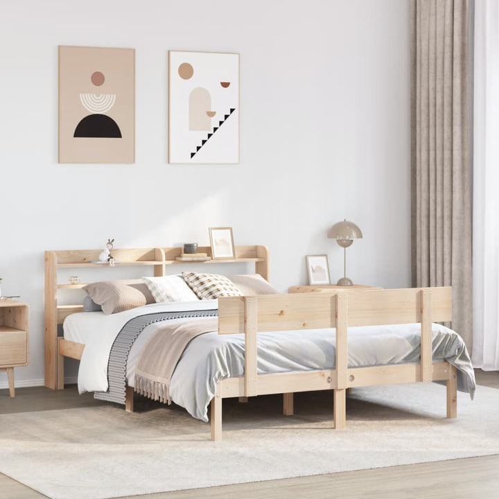 sengeramme uden madras 120x190 cm massivt fyrretræ