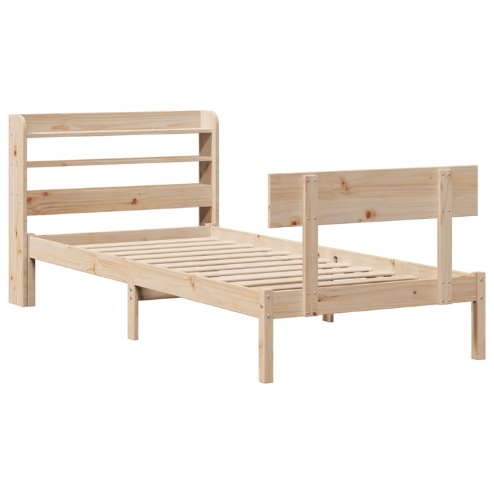 sengeramme uden madras 90x200 cm massivt fyrretræ