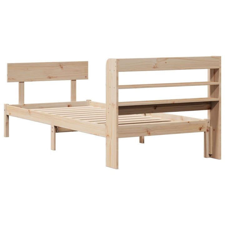 sengeramme uden madras 90x200 cm massivt fyrretræ
