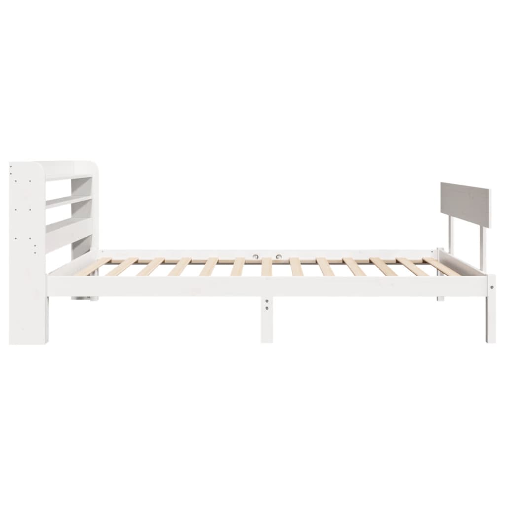 sengeramme uden madras 90x200 cm massivt fyrretræ hvid