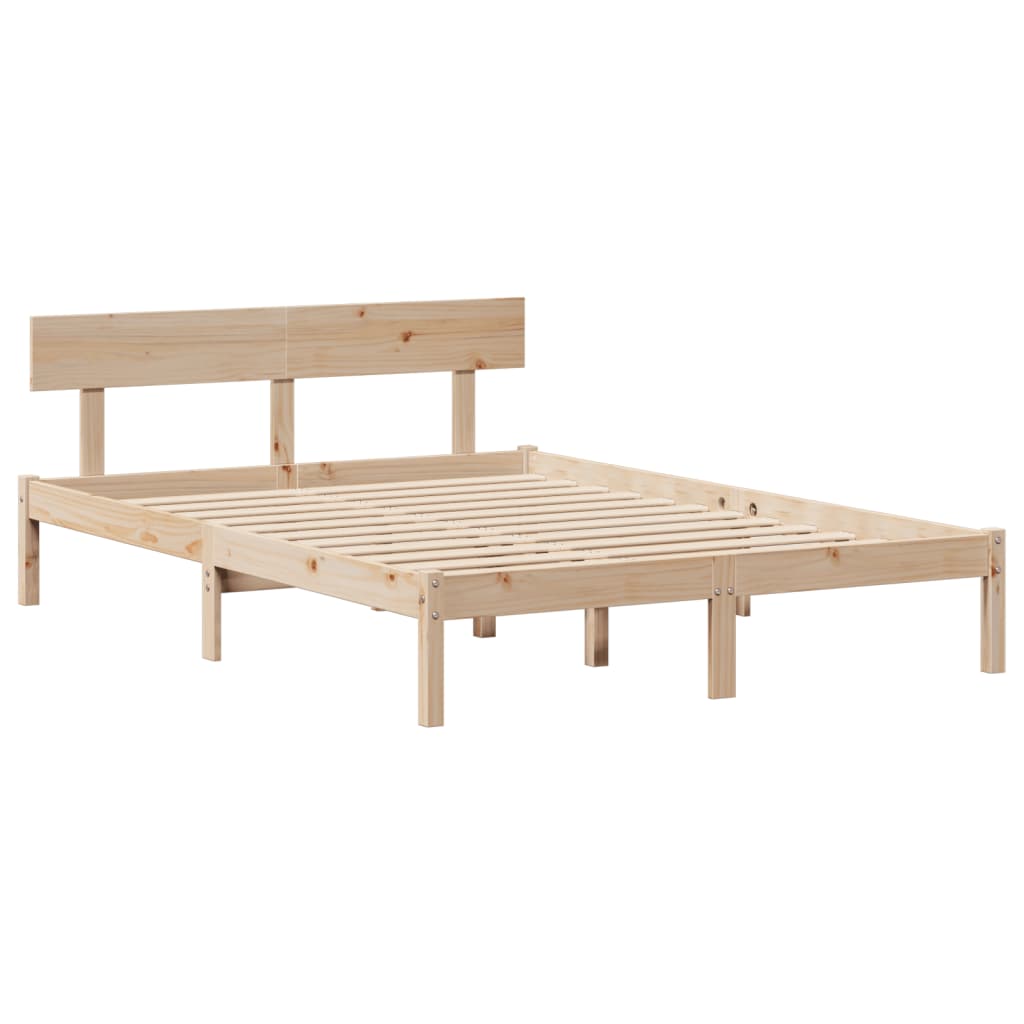 sengeramme uden madras 120x200 cm massivt fyrretræ