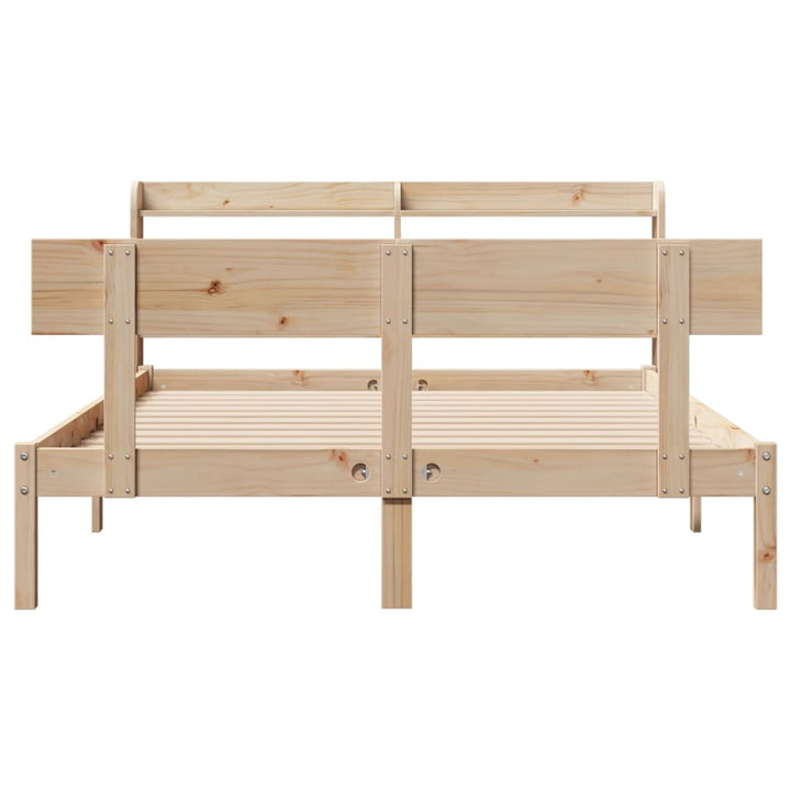 sengeramme uden madras 150x200 cm massivt fyrretræ