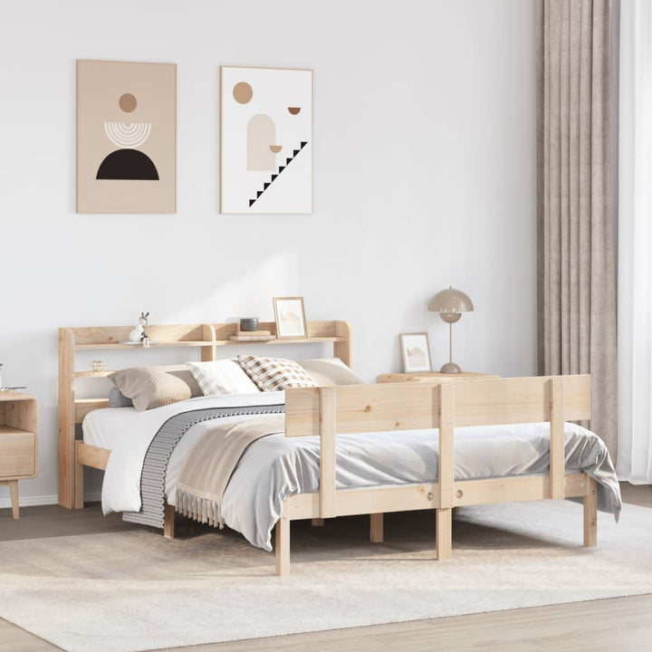 sengeramme uden madras 160x200 cm massivt fyrretræ