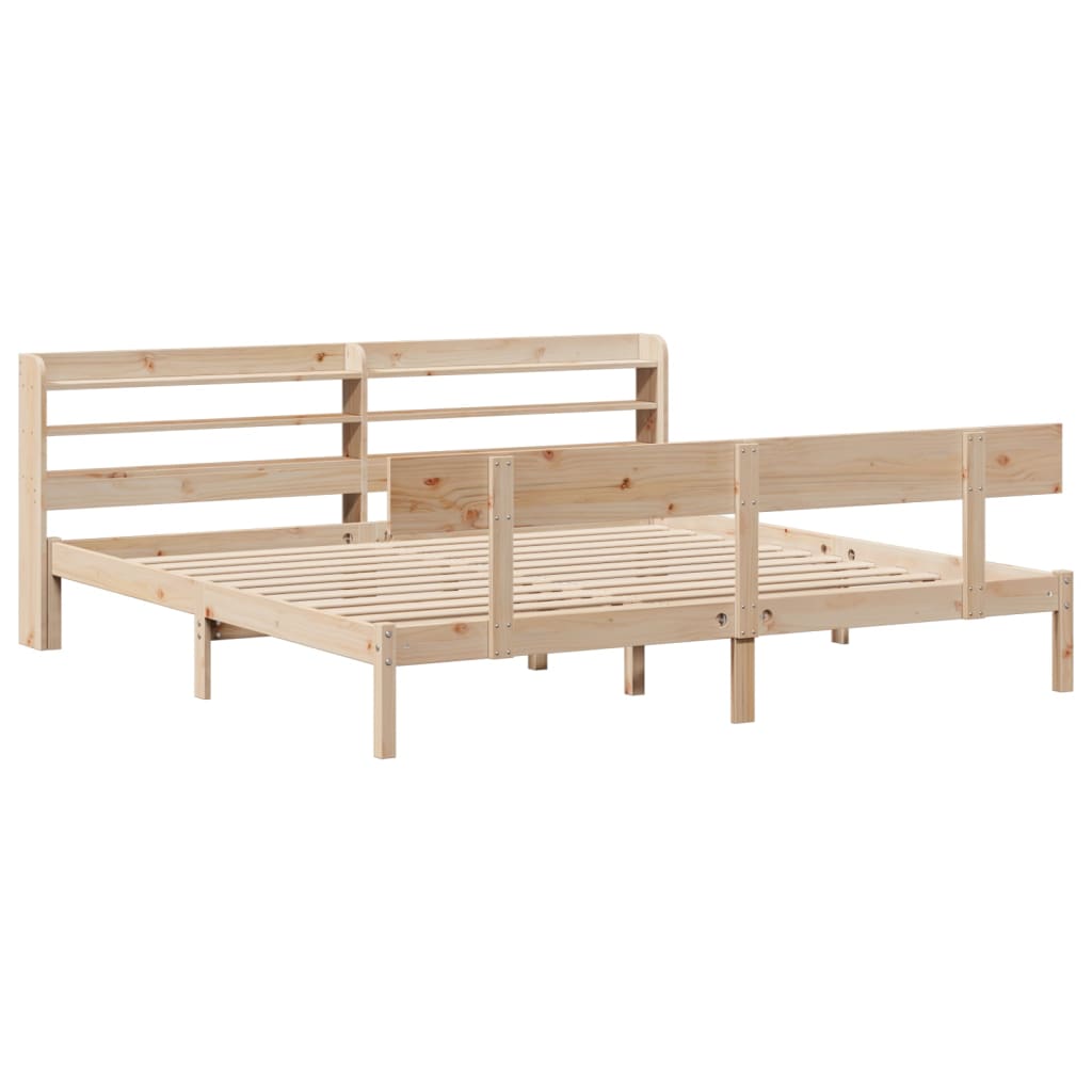 sengeramme uden madras 180x200 cm massivt fyrretræ