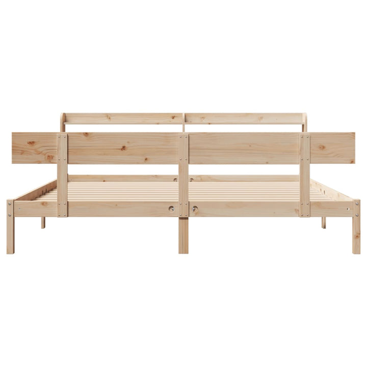 sengeramme uden madras 180x200 cm massivt fyrretræ