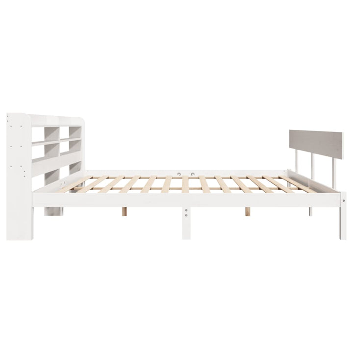 sengeramme uden madras 180x200 cm massivt fyrretræ hvid