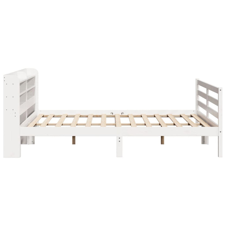 Sengeramme med hovedgærde uden madras Hvid 200x200 cm