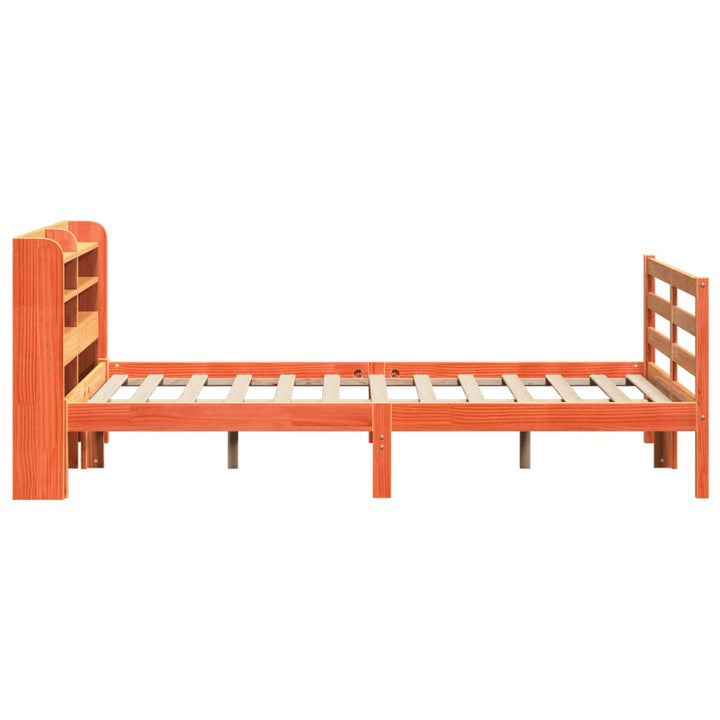 sengeramme uden madras 120x190 cm massivt fyrretræ gyldenbrun